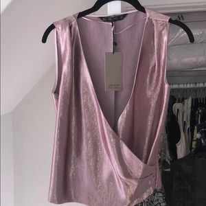 Zara metallic top